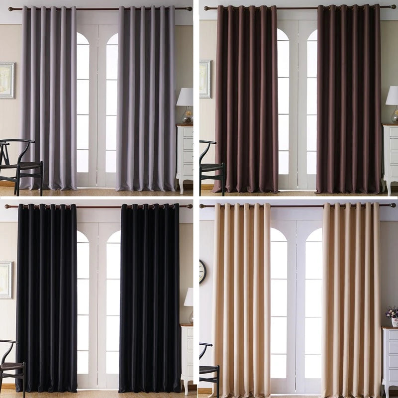 300cm Height Custom Made Blackout Curtains For Pure Color Modern Bedroom Window Living Room Cortina Cortinas Curtain Drapes