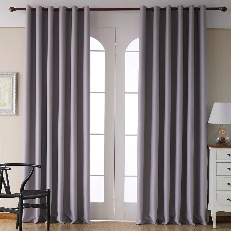 300cm Height Custom Made Blackout Curtains For Pure Color Modern Bedroom Window Living Room Cortina Cortinas Curtain Drapes