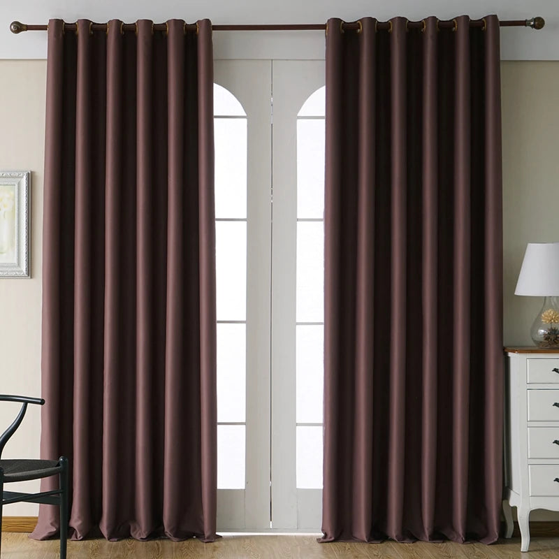 300cm Height Custom Made Blackout Curtains For Pure Color Modern Bedroom Window Living Room Cortina Cortinas Curtain Drapes