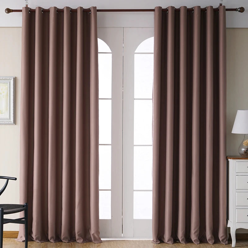 300cm Height Custom Made Blackout Curtains For Pure Color Modern Bedroom Window Living Room Cortina Cortinas Curtain Drapes