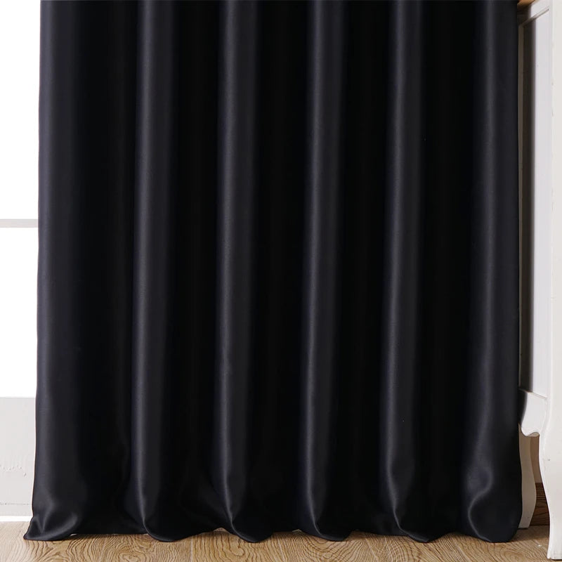 300cm Height Custom Made Blackout Curtains For Pure Color Modern Bedroom Window Living Room Cortina Cortinas Curtain Drapes