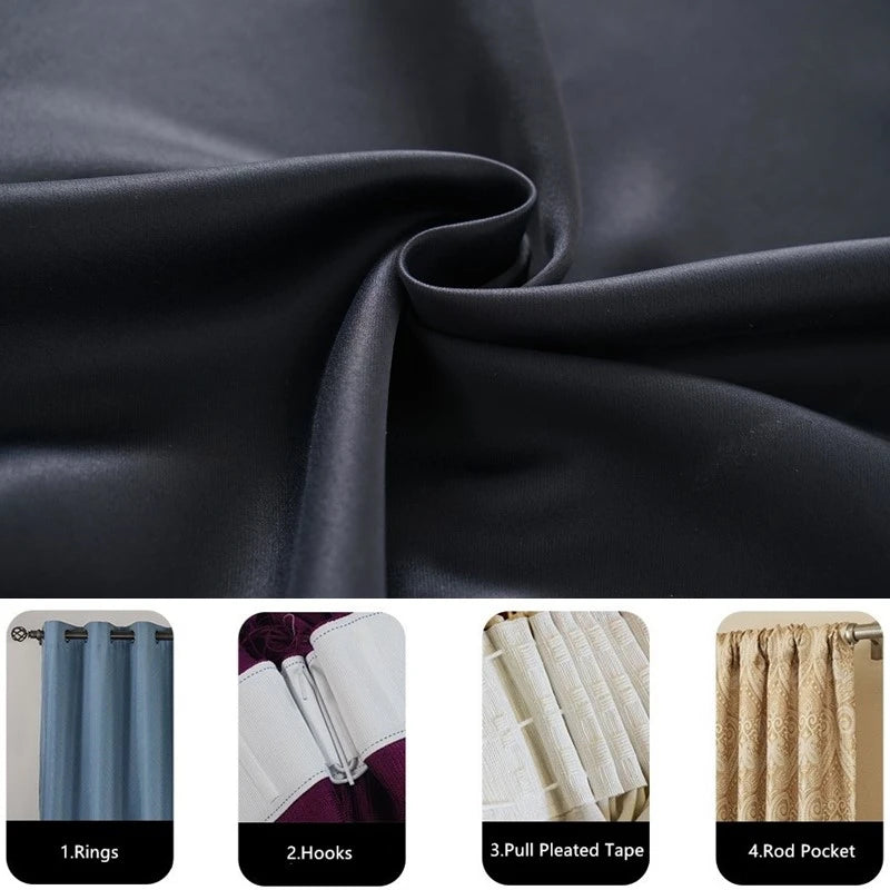 300cm Height Custom Made Blackout Curtains For Pure Color Modern Bedroom Window Living Room Cortina Cortinas Curtain Drapes