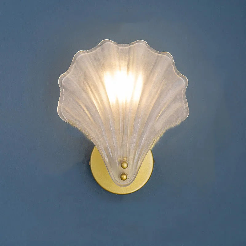 Modern Sea Shell LED Wall Lamps Pendant Lights Glass Lampshade Indoor Lighting Bedroom Dining Room Aisle Corridor Decor Lustre