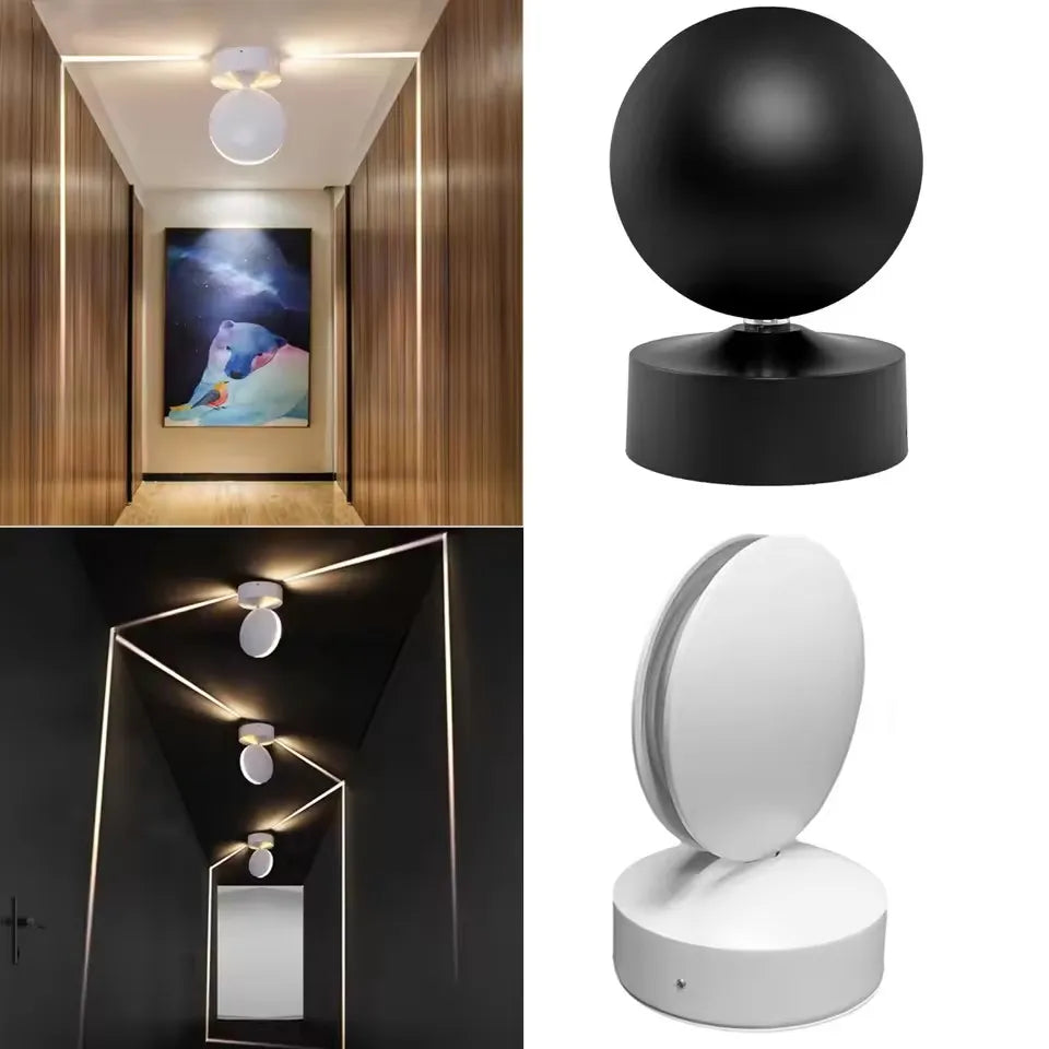 Round Shape 9W Led Window Sill Lights for Window Frame Wall Hotel Bar Corridor Led Door Lamps 360 Degree Lighting