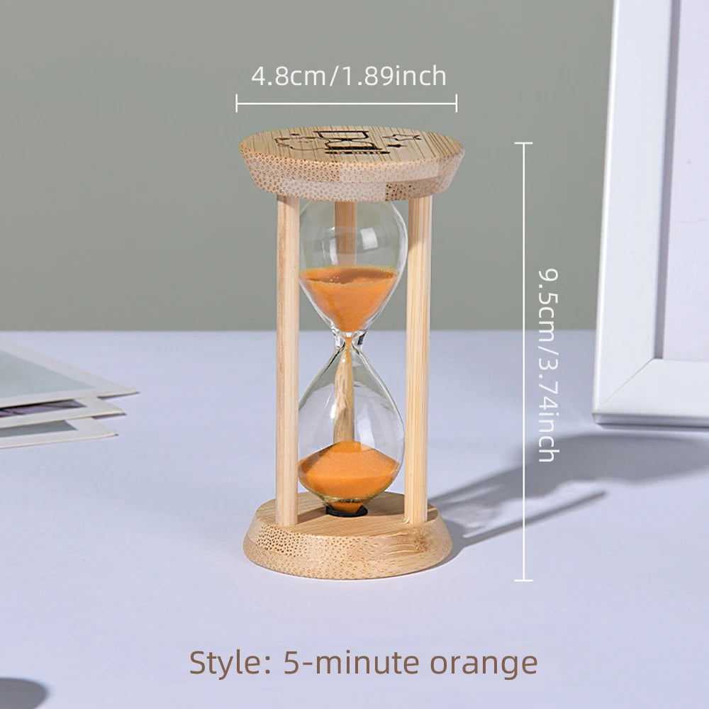 Mini Wooden Sand Timers Bamboo Hourglass 10/15/30 Min Sandglass Timer for Toothbrush Timer Games Classroom Home Office Cooking