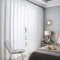 White Sheer Curtains For Living Room Bedroom Window Solid Color Long Tulle Curtain Wedding Curtain Home Decor Voile Party Drapes