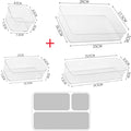 4PCS Desk Drawer Organizers Set Makeup Organizer Plastic Makeup Storage Clear Transparent Storage Box for Office Bathroom