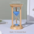 Mini Wooden Sand Timers Bamboo Hourglass 10/15/30 Min Sandglass Timer for Toothbrush Timer Games Classroom Home Office Cooking